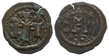Heraclius, with Martina and Heraclius Constantine, AE 40 Nummi or Follis. Heraclius, with Martina and Heraclius Constantine, AE 40 Nummi or Follis.