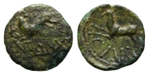 Celtic Britannia. Trinovantes and Catuvellauni, Cunobelin AE Half Unit. Celtic Britannia. Trinovantes and Catuvellauni, Cunobelin AE Half Unit.