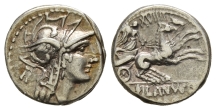 D. Iunius Silanus L.f. AR Denarius. D. Iunius Silanus L.f. AR Denarius.