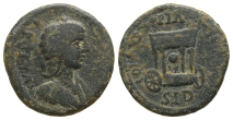 Julia Soaemias, Augusta AE 25mm of Sidon, Phoenicia. Julia Soaemias, Augusta AE 25mm of Sidon, Phoenicia.