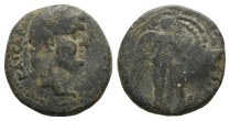 Domitian, with Agrippa II AE 19mm of Caesarea Maritima, Judaea. Domitian, with Agrippa II AE 19mm of Caesarea Maritima, Judaea.