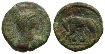 Ostrogoths, Municipal coinage of Rome AE 20 Nummi or Half Follis. Ostrogoths, Municipal coinage of Rome AE 20 Nummi or Half Follis.