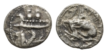 Phoenicia. Byblos, Addirmilk & Iyyenael (?) AR 1/16 Shekel. Phoenicia. Byblos, Addirmilk & Iyyenael (?) AR 1/16 Shekel.