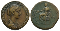 Crispina, Augusta AE Sestertius. Crispina, Augusta AE Sestertius.