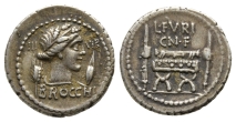 L. Furius Brocchus AR Denarius. L. Furius Brocchus AR Denarius.