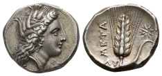 Lucania, Metapontion AR Didrachm or Nomos. Lucania, Metapontion AR Didrachm or Nomos.