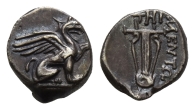 Ionia, Teos AR Diobol. Ionia, Teos AR Diobol.