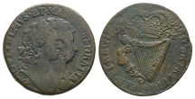 Ireland. Stuart (Orange), William and Mary CU Halfpenny. Ireland. Stuart (Orange), William and Mary CU Halfpenny.