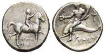 Calabria, Tarentum AR Didrachm or Nomos. Calabria, Tarentum AR Didrachm or Nomos.