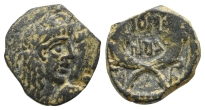 Nabataea, Rabbel II, with Gamilat AE 17mm. Nabataea, Rabbel II, with Gamilat AE 17mm.