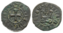 Crusaders, Neapolitan Princes of Epirus and Corfu. Philippe de Taranto BI Denier Tournois. Crusaders, Neapolitan Princes of Epirus and Corfu. Philippe de Taranto BI Denier Tournois.
