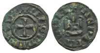 Crusaders, Neapolitan Princes of Epirus and Corfu. Philippe de Taranto BI Denier Tournois. Crusaders, Neapolitan Princes of Epirus and Corfu. Philippe de Taranto BI Denier Tournois.