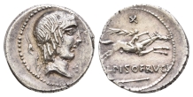 L. Calpurnius Piso Frugi AR Denarius. L. Calpurnius Piso Frugi AR Denarius.