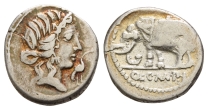 Q. Caecilius Metellus Pius AR Denarius. Q. Caecilius Metellus Pius AR Denarius.