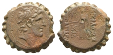 Seleukid Empire, Alexander I Balas AE Serrate. Seleukid Empire, Alexander I Balas AE Serrate.