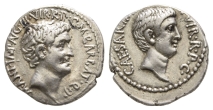 Marc Antony and Octavian AR Denarius. Marc Antony and Octavian AR Denarius.