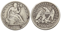 United States of America AR Seated Liberty Half Dollar or 50 Cents. United States of America AR Seated Liberty Half Dollar or 50 Cents.