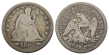 United States of America AR Seated Liberty Quarter Dollar or 25 Cents. United States of America AR Seated Liberty Quarter Dollar or 25 Cents.