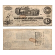 Confederate States of America, One Hundred Dollars T40. Confederate States of America, One Hundred Dollars T40.