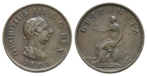 Great Britain. Hanover, George III CU Farthing. Great Britain. Hanover, George III CU Farthing.