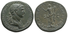 Trajan AE Sestertius. Trajan AE Sestertius.