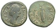 Diva Faustina I AE Sestertius. Diva Faustina I AE Sestertius.
