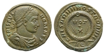 Crispus, as Caesar, BI Nummus. Crispus, as Caesar, BI Nummus.