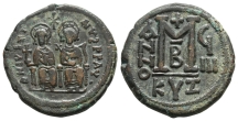 Justin and Sophia AE 40 Nummi or Follis. Justin and Sophia AE 40 Nummi or Follis.