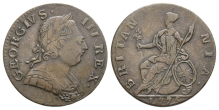 Great Britain. Hanover, George III CU Halfpenny. Great Britain. Hanover, George III CU Halfpenny.