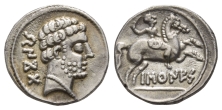 Spain, Barskunes AR Denarius. Spain, Barskunes AR Denarius.