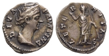 Diva Faustina I AR Denarius. Diva Faustina I AR Denarius.