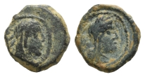 Nabataea, Syllaios(?), Usurper AE 12mm. Nabataea, Syllaios(?), Usurper AE 12mm.