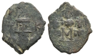 Constans II, with Constantine IV, Heraclius, and Tiberius AE 40 Nummi or Follis. Constans II, with Constantine IV, Heraclius, and Tiberius AE 40 Nummi or Follis.