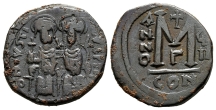Justin II and Sophia AE 40 Nummi or Follis. Justin II and Sophia AE 40 Nummi or Follis.