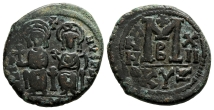 Justin and Sophia AE 40 Nummi or Follis. Justin and Sophia AE 40 Nummi or Follis.
