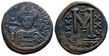 Justinian I AE 40 Nummi or Follis. Justinian I AE 40 Nummi or Follis.