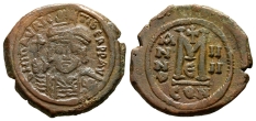 Maurice Tiberius AE 40 Nummi or Follis. Maurice Tiberius AE 40 Nummi or Follis.