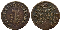 England. Surrey, Epsom. Elizabeth Amus AE Halfpenny Token. England. Surrey, Epsom. Elizabeth Amus AE Halfpenny Token.