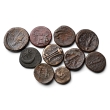 Group of Ten (10) Greek AE Coins. Group of Ten (10) Greek AE Coins.