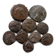 Group of Ten (10) Greek AE Coins. Group of Ten (10) Greek AE Coins.