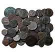 Group of Fifty (50) AE and AR Roman Coins. Group of Fifty (50) AE and AR Roman Coins.