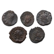 Group of Five (5) BI Roman Blackmoor Hoard Antoninianus Coins. Group of Five (5) BI Roman Blackmoor Hoard Antoninianus Coins.