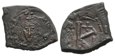 Tiberius III (Apsimar) AE 20 Nummi or Half Follis. Tiberius III (Apsimar) AE 20 Nummi or Half Follis.