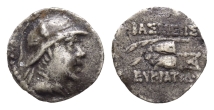 Greek King of Baktria, Eukratides I AR Obol. Greek King of Baktria, Eukratides I AR Obol.