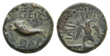 Trajan AE 15mm of Uncertain Mint. Trajan AE 15mm of Uncertain Mint.