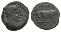 Sicily, Gela AE Tetras or Trionkion. Sicily, Gela AE Tetras or Trionkion.