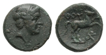Lucania, Thourioi AE 13mm. Lucania, Thourioi AE 13mm.