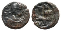 Justinian I AE Decanummium of 10 Nummi. Justinian I AE Decanummium of 10 Nummi.