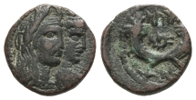 Nabataea, Aretas IV, with Shaqilat AE 18mm. Nabataea, Aretas IV, with Shaqilat AE 18mm.