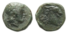 Aeolis, Aegae AE 10mm. Aeolis, Aegae AE 10mm.
